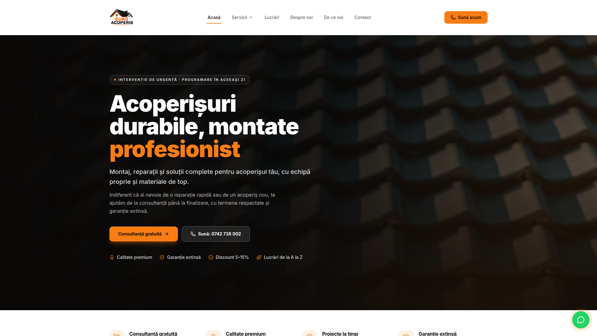 Euro Acoperiș — website screenshot