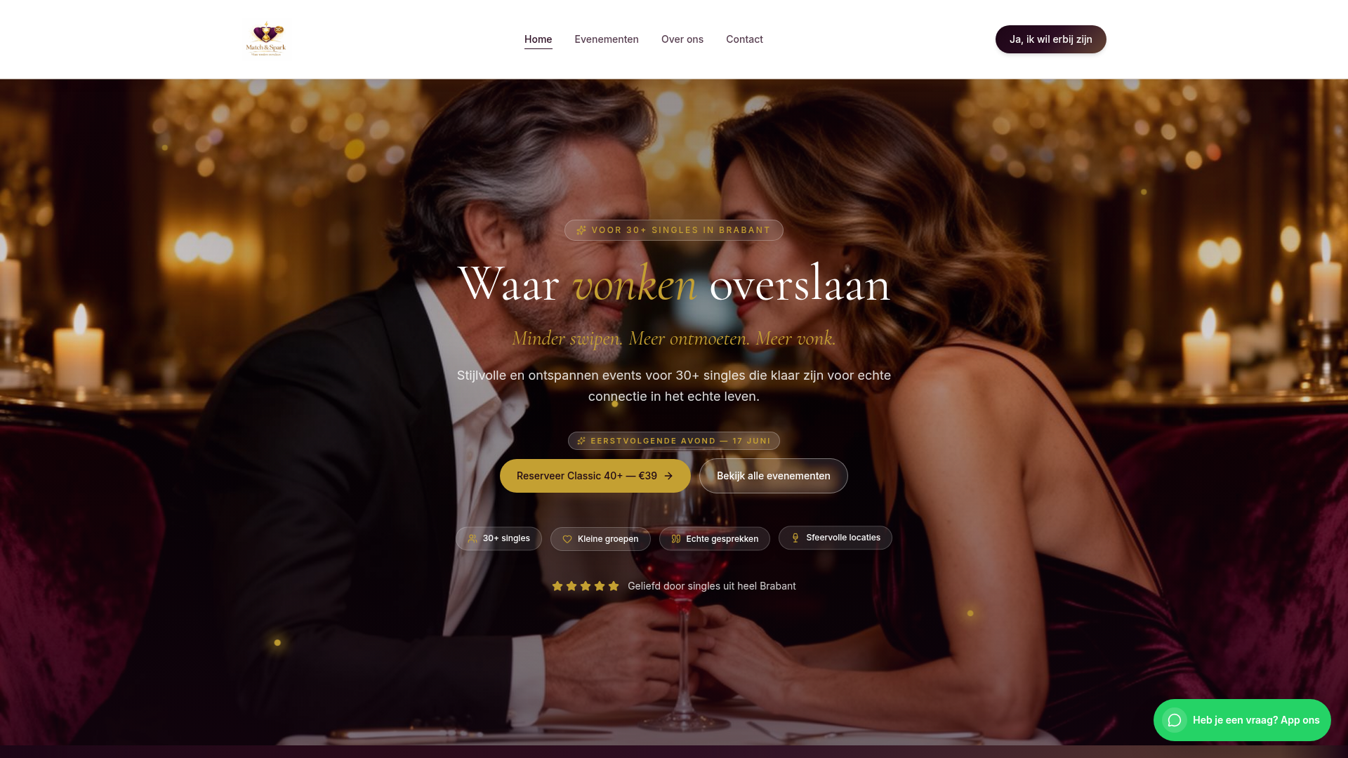 Match & Spark — website screenshot